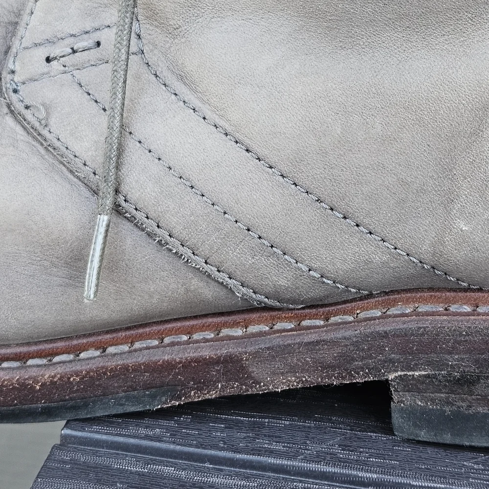 Frye Murray Chukka Boots Taupe Gray Green  Lace Up Short Boots Casual Men's 10